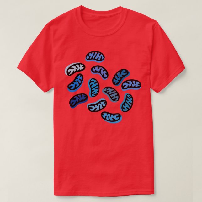 T-shirt Mitochondrie en bleu (Design devant)