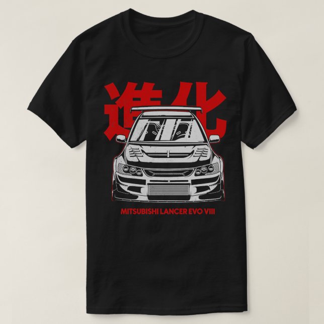 T-SHIRT MITSUBISHI LANCER EVO (Design devant)