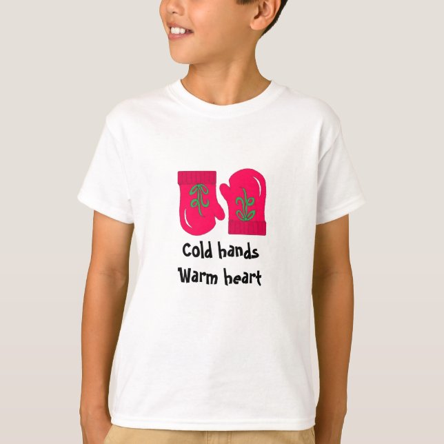 T-shirt Mittens de vacances rouges (Devant)