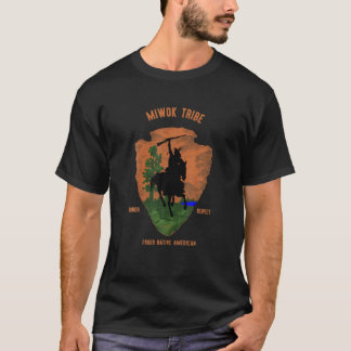 T-shirt Miwok Tribe Amérindienne Amérindienne Retro Vintag