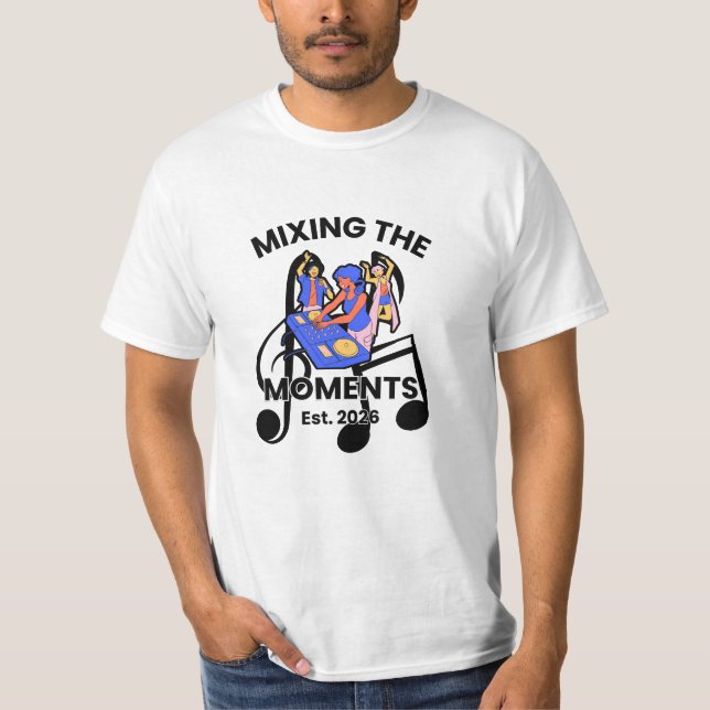T-Shirt Mix Musical DJ Rétro (Devant)