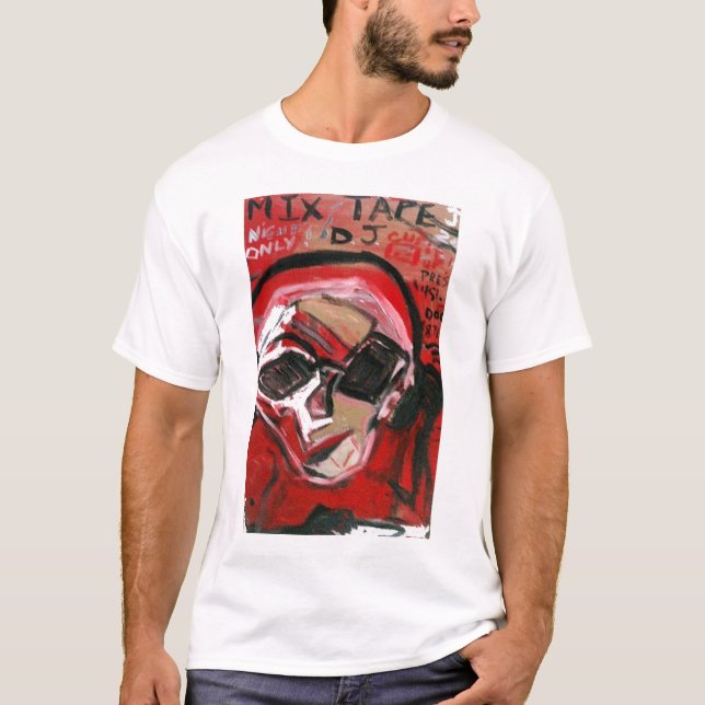 T-SHIRT MIX TAPE DJ ROUGE (Devant)