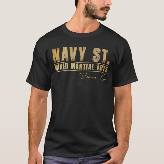 T-shirt Mixed martial art de la rue Navy Mixte Arts martia (Devant)
