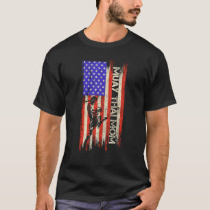 T-shirt Mixed martial art du drapeau américain vintage Mua