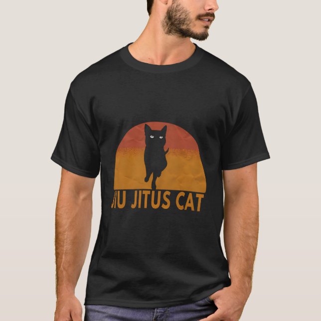 T-shirt Mixed martial art du Jiu Jitsu Jujitsu Cute Cat Fu (Devant)