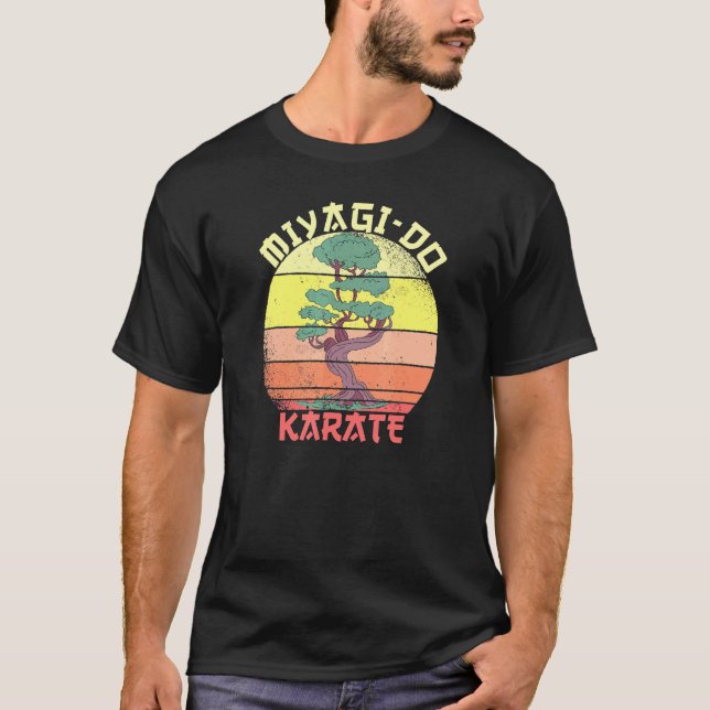 T-shirt Miyagi Do Karate Bonsai Retro Vintage (Devant)