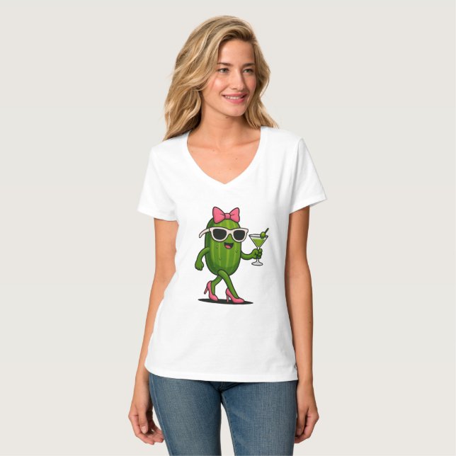 T-shirt Mlle Chic Cornichon (Devant entier)