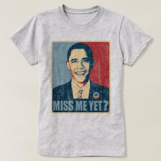 T-shirt Mlle Me Yet d'Obama ? affligé (Design devant)