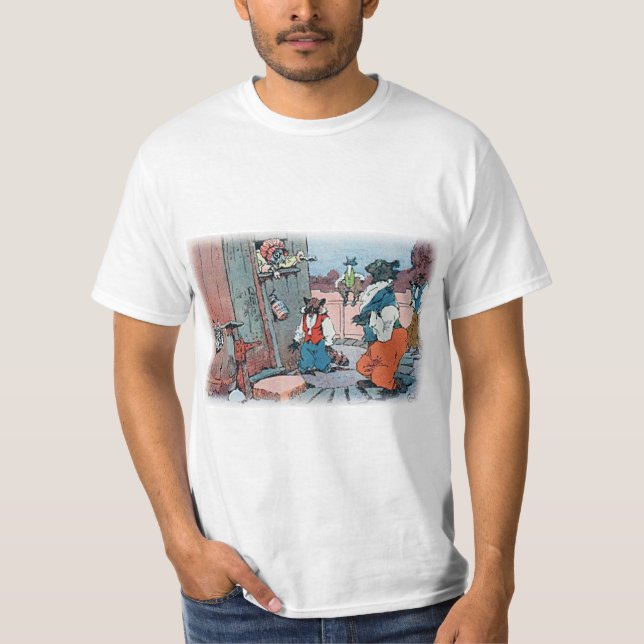 T-shirt Mlle Meadows a mis sa tête hors de la fenêtre (Devant)