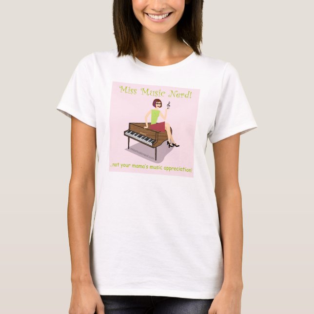 T-shirt Mlle Music Nerd Shirt (Devant)
