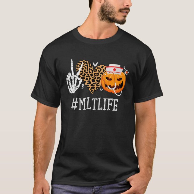T-shirt MLT Technicien de laboratoire Médicale Peace Love  (Devant)