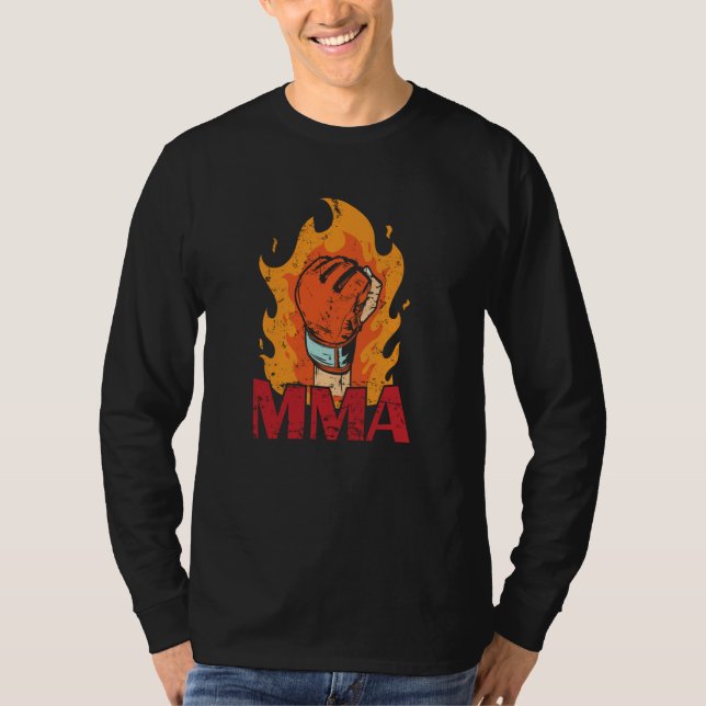 T-shirt MMA burning Boxing Glove with Fire (Devant)