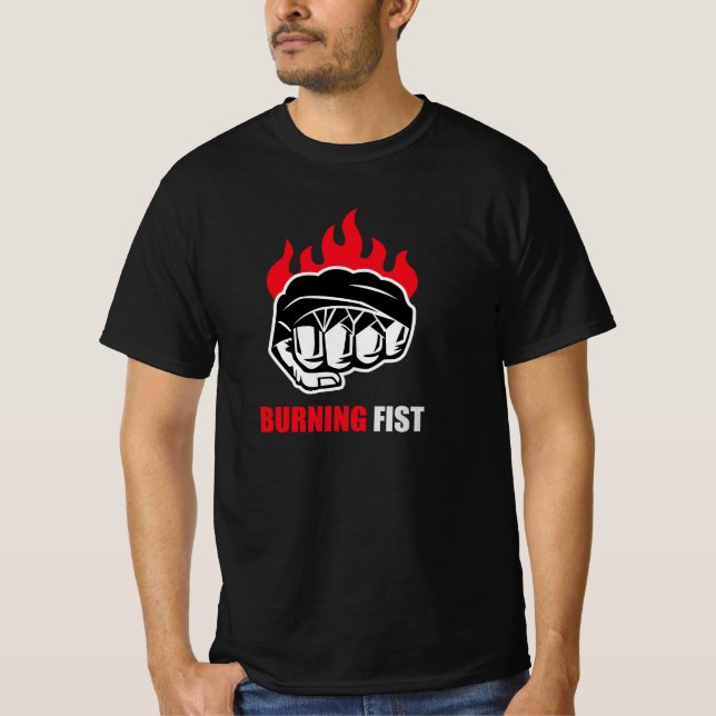 T-shirt MMA Fighter Burning Fist (Devant)