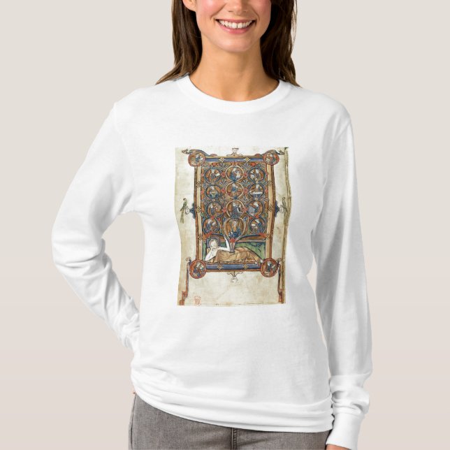 T-shirt Mme 21926 l'arbre de Jesse d'un psalter (Devant)