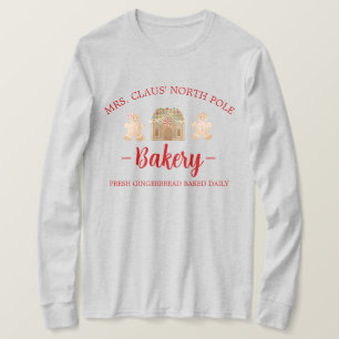 T-shirt Mme Claus Pôle Nord Boulangerie de pain d'épices N