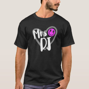 T-shirt Mme DJ Épouse Disque Cardiaque Jockey