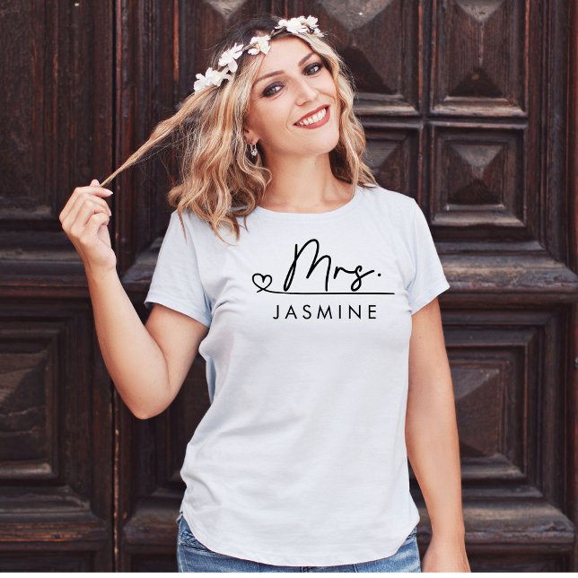 T-shirt Mme Écriture Personnalisée Mariage (Créateur téléchargé)