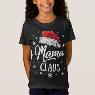 T-Shirt Mme Mama Santa Claus Noël Maman de Noël Matching F