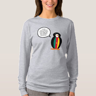 T-shirt Mme Pingouin parlant camerounais personnalisé