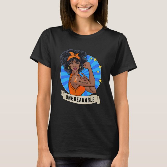 T-shirt Mme Warrior Incassable Sclérose en plaques (Devant)