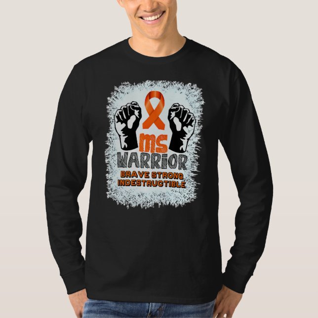 T-shirt Mme Warrior Indestructible Sclérose En Plain (Devant)