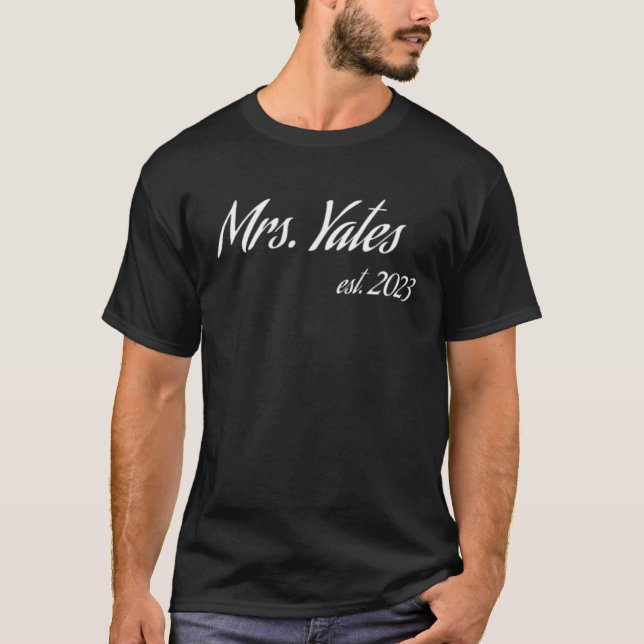 T-shirt Mme YATES 2023 nouvelle mariée douche de mariage n (Devant)