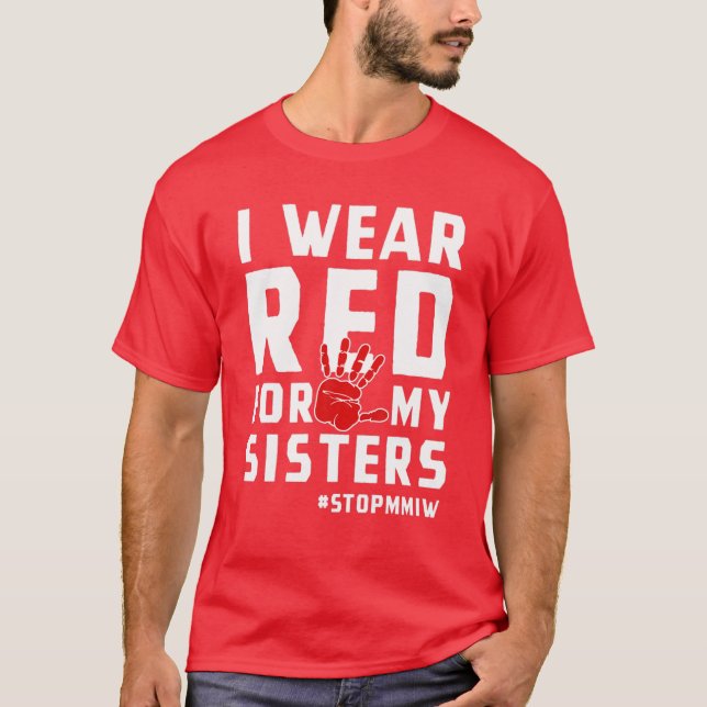 T-shirt MMIW Red pour les femmes autochtones disparues ass (Devant)