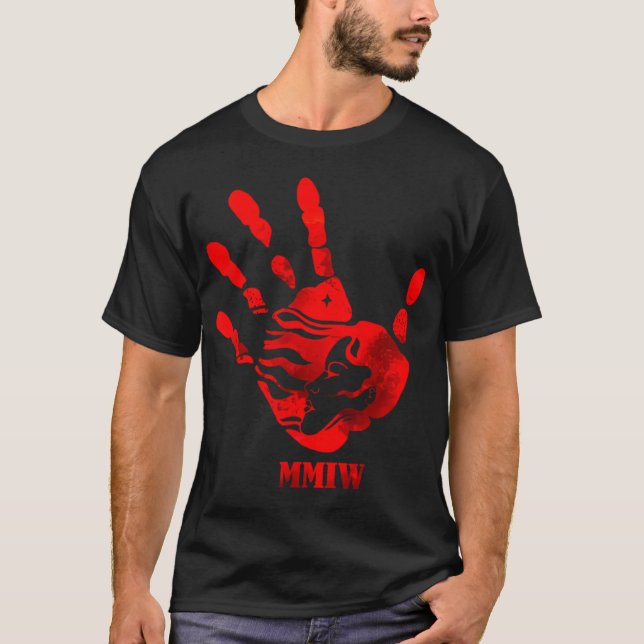 T-shirt Mmiw rouge main (Devant)