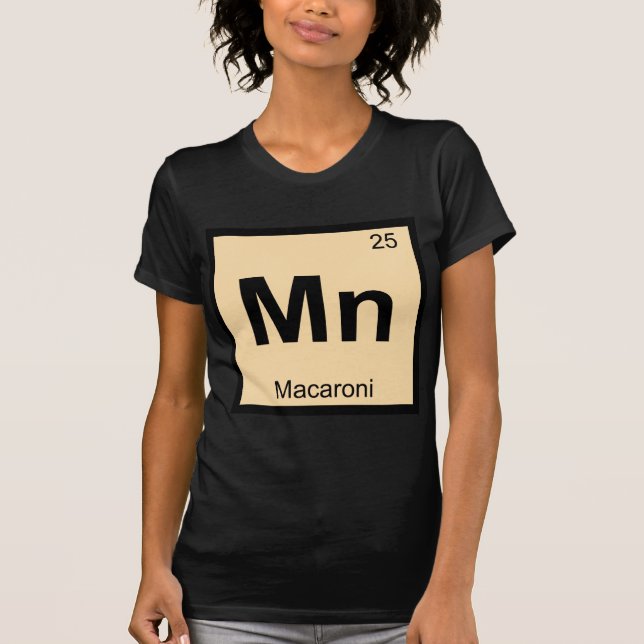 T-shirt Mn - Symbole de table périodique de la chimie Maca (Devant)