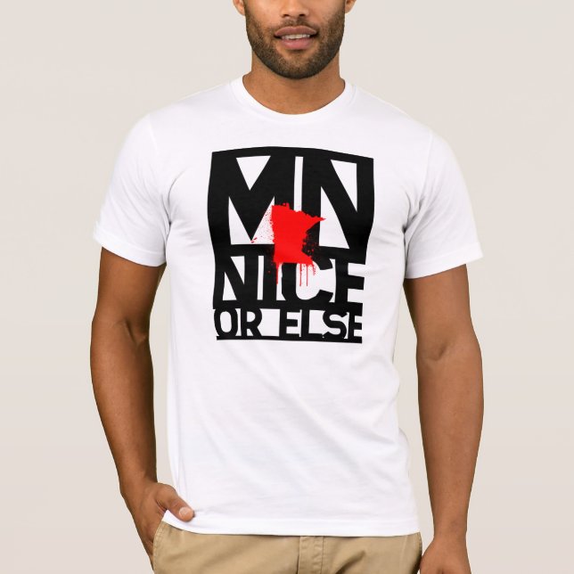 T-shirt MNice ou bien chemise des hommes (Devant)