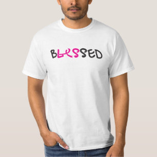 T-shirt mns bénis/front&back blanc