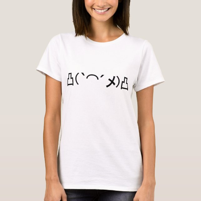 T-shirt Mo' Angry Emoticon Japonais Kaomoji (Devant)