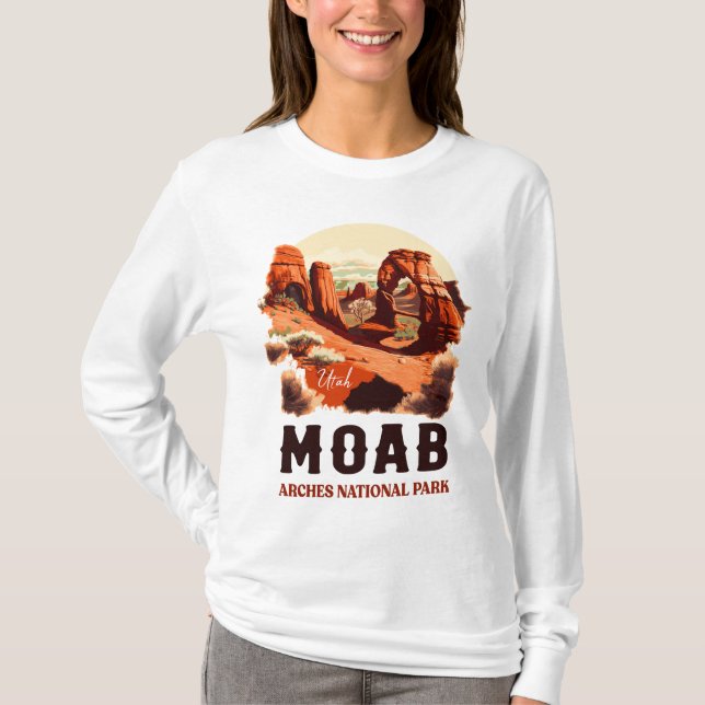 T-shirt Moab Arches National Park Utah Delicate Arch Reto (Devant)