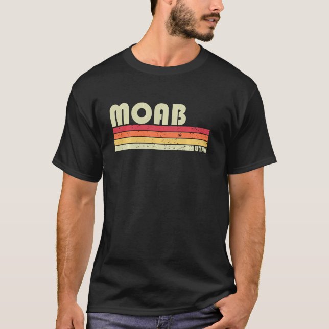 T-shirt Moab Ut Utah Funny City Accueil Racines Retro les  (Devant)