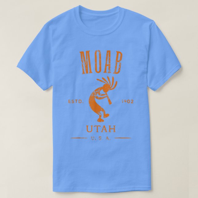 T-shirt Moab Utah Kokopelli Souvenir Conception désistée (Design devant)