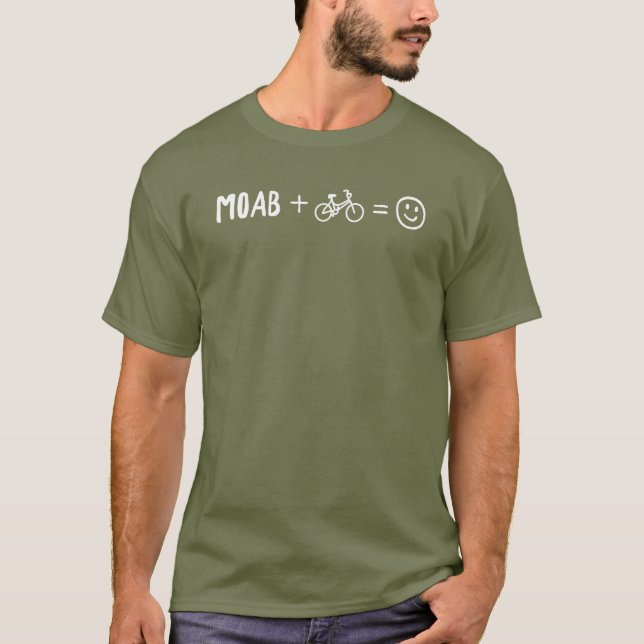 T-shirt Moab Utah Plus Bikes Makes You Happy (Devant)