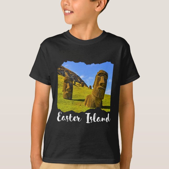 T-shirt Moai Statue Easter Island  (Devant)