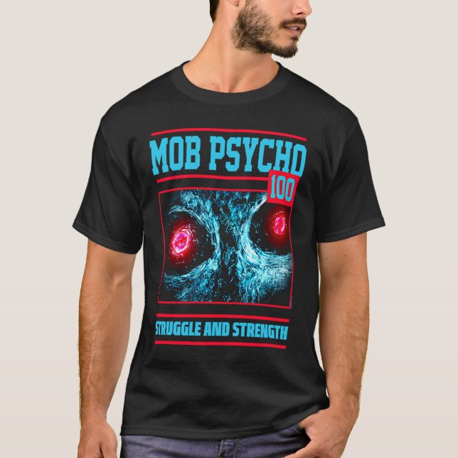 T-shirt Mob Psycho 100 Lutte et force (Devant)