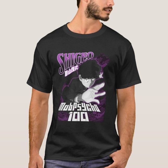 T-shirt Mob Psycho 100 Shigeo Purple (Devant)