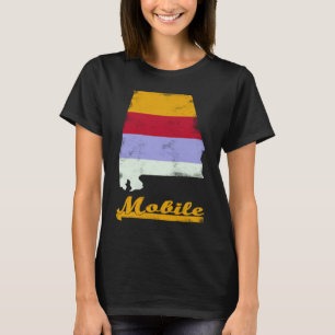 T-shirt Mobile Alabama Retro Vintage Styled 80's Sout