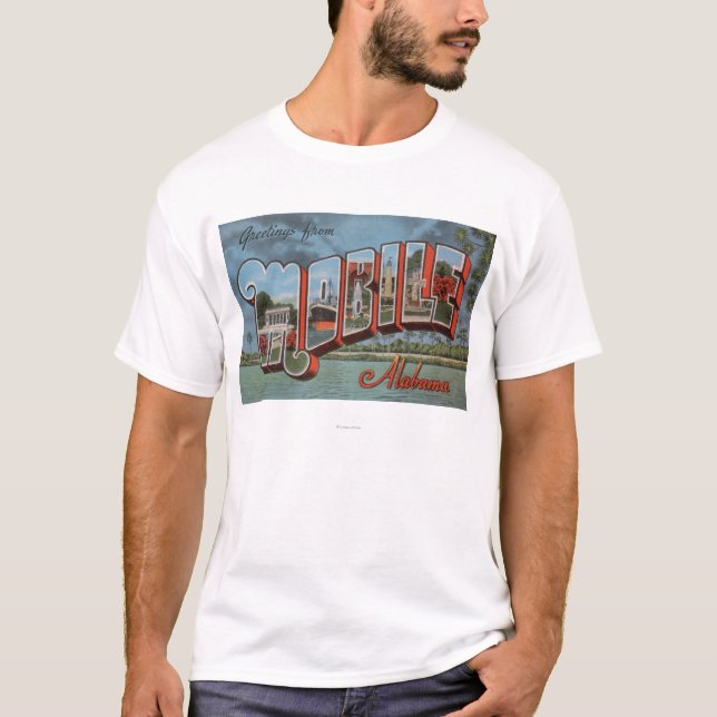 T-shirt Mobile, Alabama (scène de rivière) (Devant)