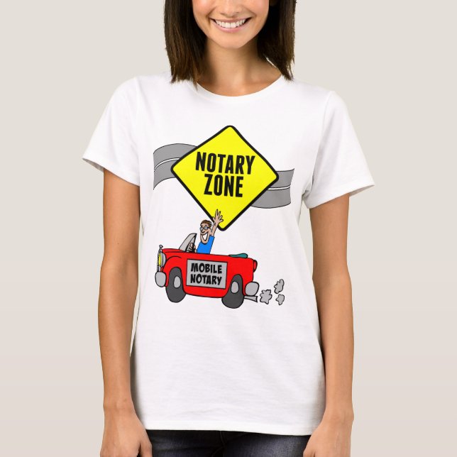 T-shirt Mobile Noir Zone Route Jaune Signal Voiture Sport  (Devant)
