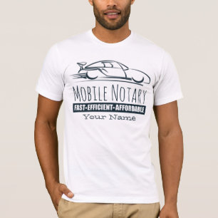 T-shirt Mobile Notaire Public Fast Car Nom Customisé