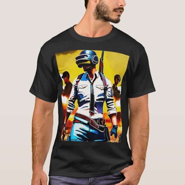 T-shirt mobile ou PUBG (Devant)