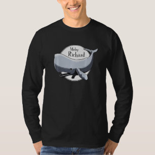 T-shirt Moby Richard White Whale Literature Pun