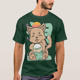 T-shirt Mochi Boire Dingo Kawaii Cute Warabi Milk Tea Kanj