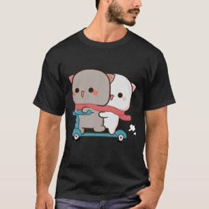 T-shirt Mochi Peach Goma Cats équitation scooter