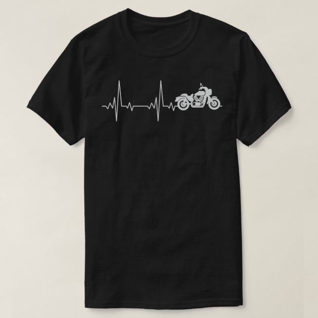 T-shirt Mocycle Heartbeat Poison Biker Poison I Love My Mo (Design devant)
