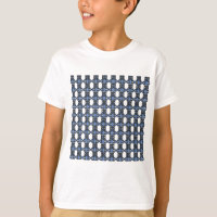 Mod Retro Blue Abstrait Scarab Motif