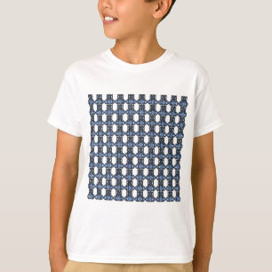 T-shirt Mod Retro Blue Abstrait Scarab Motif